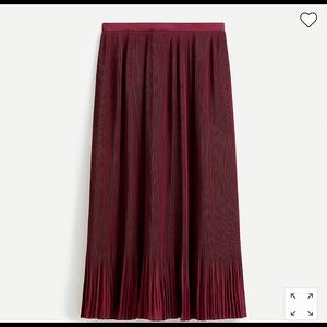Jcrew Straight-pleat skirt size 10 vintage burgundy